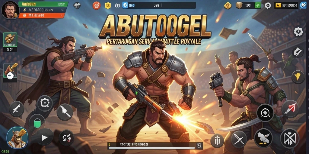 Tangkapan layar dari pertempuran seru di ABUTOGEL, menunjukkan aksi Battle Royale yang mendebarkan.