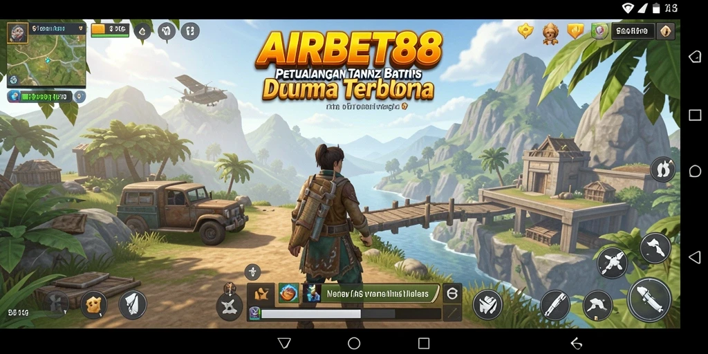 Screenshot menunjukkan petualangan seru di dunia terbuka.
