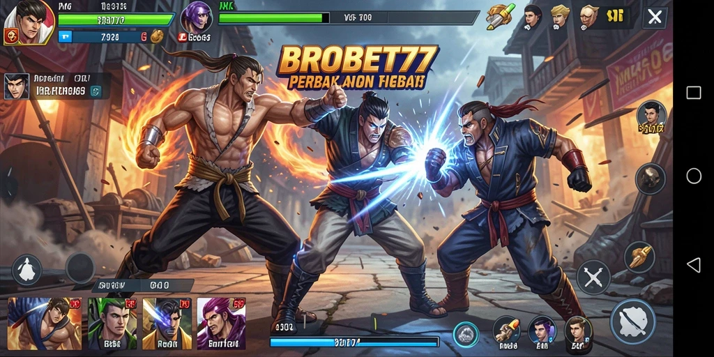 Tampilan gameplay BROBET77 yang epik dalam pertarungan Fighting.