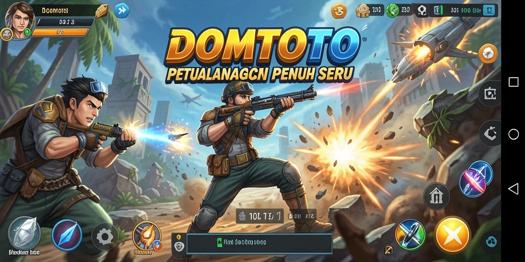 Tangkapan layar gameplay DOMTOTO menunjukkan aksi mendebarkan dan grafis yang tajam.