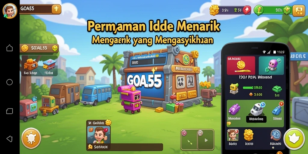 Tampilan gameplay <strong>GOAL55</strong> yang menarik dan penuh warna.
