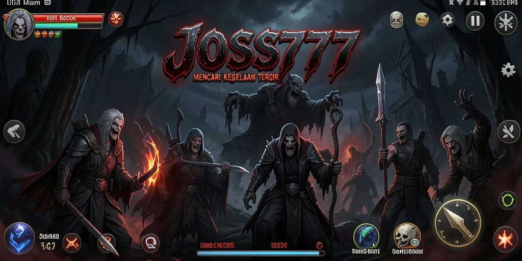 Tangkapan layar gameplay JOSS777 menunjukkan suasana mencekam dan elemen horor yang mendalam.