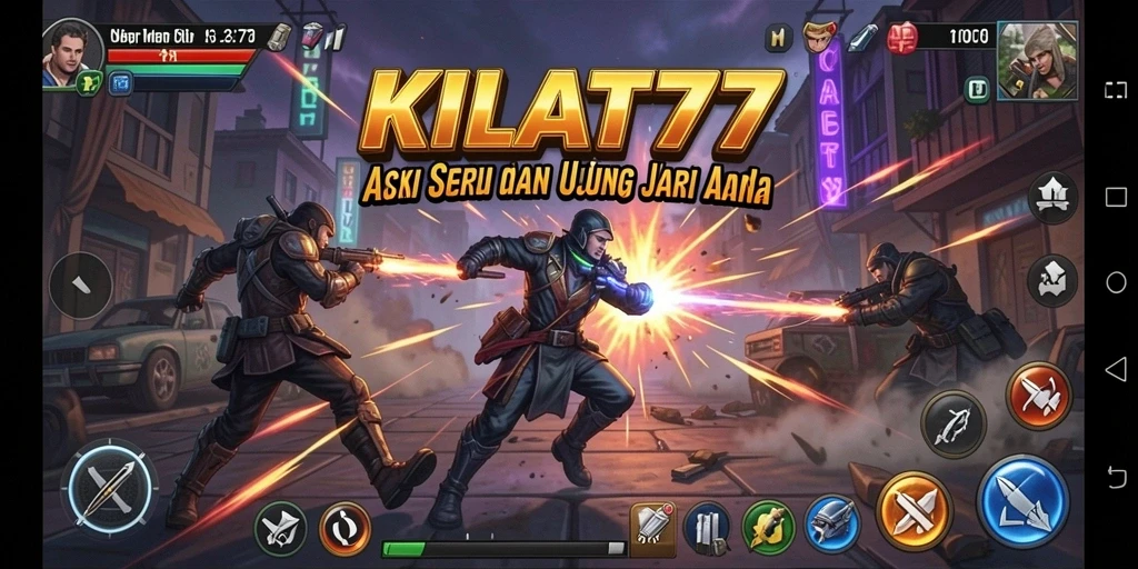 Screenshot utama dari gameplay KILAT77 yang mendebarkan.