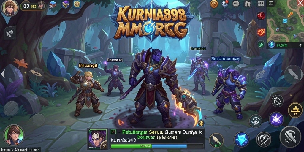 Screenshot menunjukkan aksi seru dalam dunia MMORPG KURNIA898.