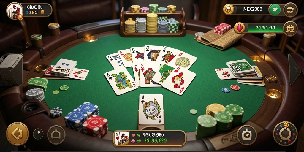 Screenshot gameplay QiuQiu NEX288 yang seru dan mendebarkan.