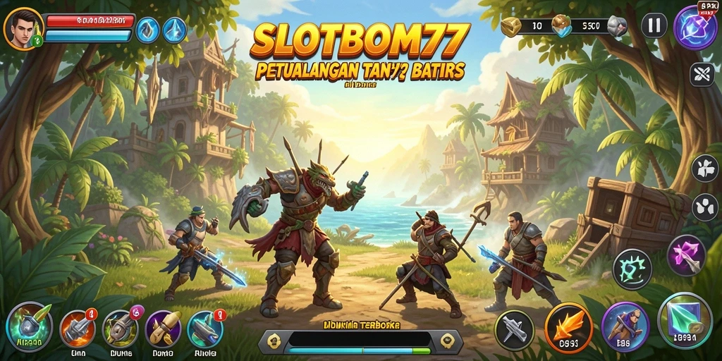 Gameplay SLOTBOM77 menampilkan eksplorasi yang seru di dunia terbuka.