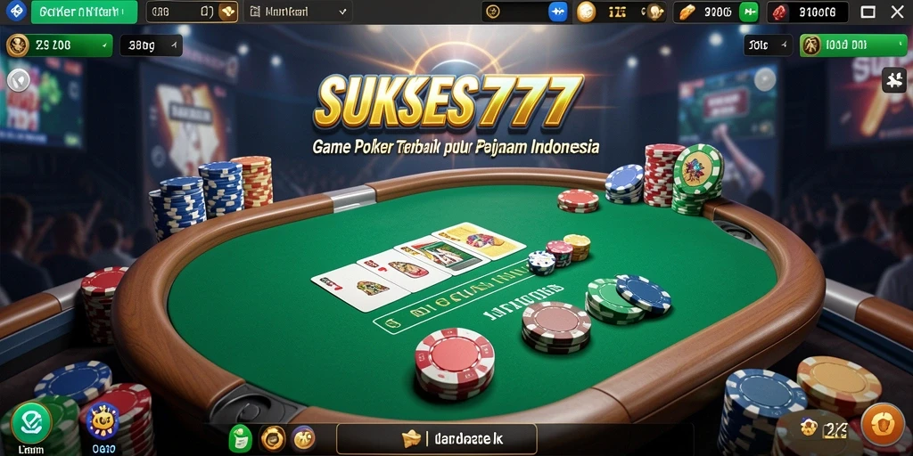 Tampilan menarik dari gameplay Poker di SUKSES777.