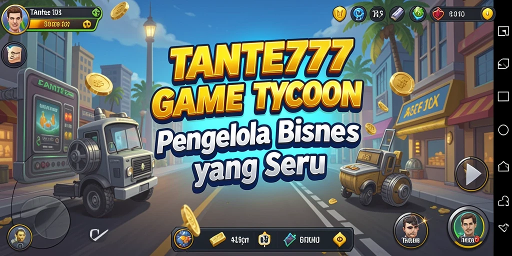 Screenshot gameplay TANTE777 menampilkan pengelolaan bisnis yang menarik.
