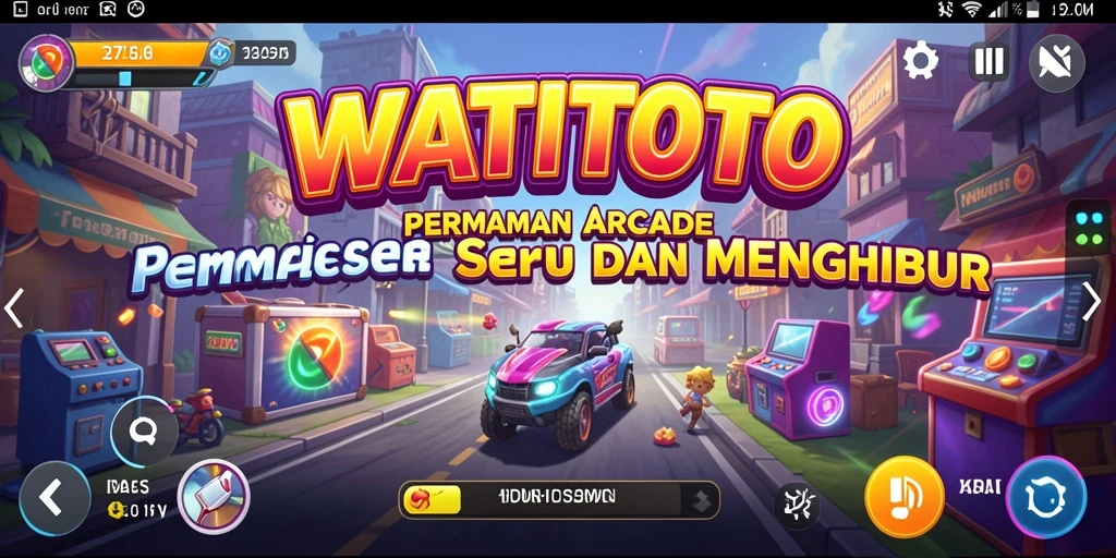 Screenshot gameplay WATITOTO dengan aksi seru di level arcade.